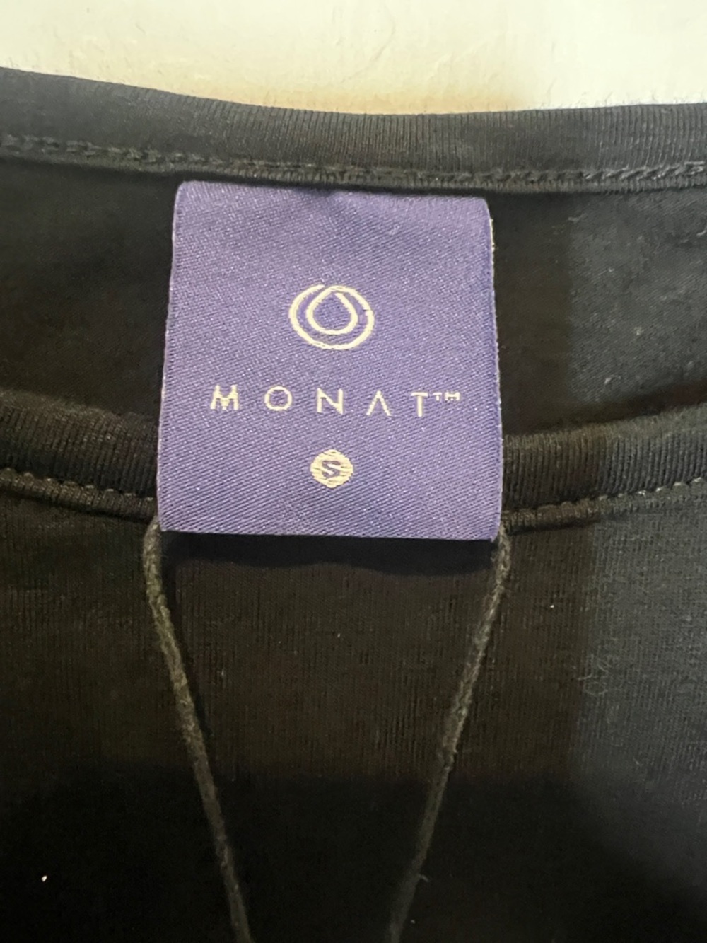 MONAT Oversized Black Logo Tunic Dress size Small - Picture 2 of 7